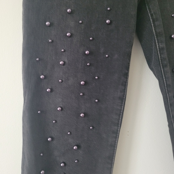 Joe's The Smith High-Rise Straight leg Ankle lengt jeans raw hem  in black Sz 25 - Picture 9 of 15